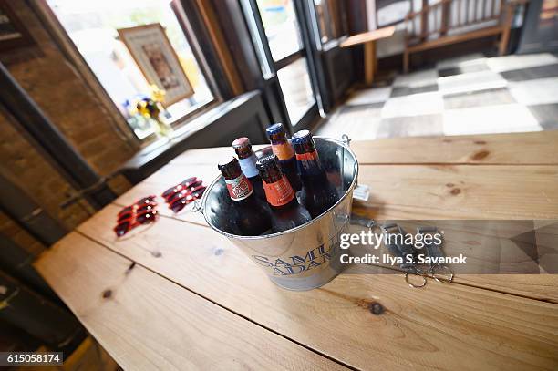Beer by Samuel Adams served at Wingin' It hosted by Jaymee Sire at Hill Country Brooklyn on October 16, 2016 in New York City.