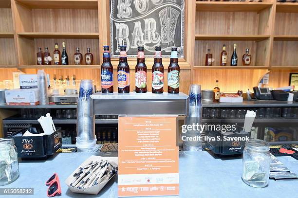 Beer by Samuel Adams and Rebel IPA served at Wingin' It hosted by Jaymee Sire at Hill Country Brooklyn on October 16, 2016 in New York City.