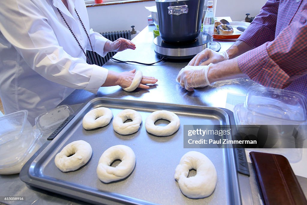 Food Network & Cooking Channel New York City Wine & Food Festival Presented By Coca-Cola - Bagel Making with Black Seed Bagels part of Anolon Gourmet Cookware's Artisanal Cooking Series at Home Studio