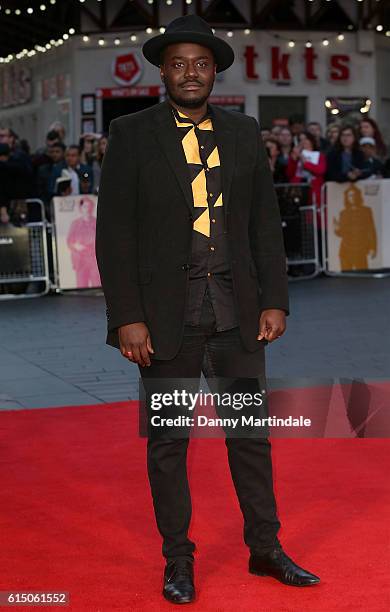 Babou Ceesay attends the 'Free Fire' Closing Night Gala during the 60th BFI London Film Festival at Odeon Leicester Square on October 16, 2016 in...