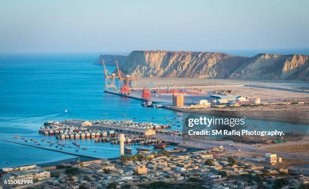 gwadar international port - balochistan stock pictures, royalty-free photos & images