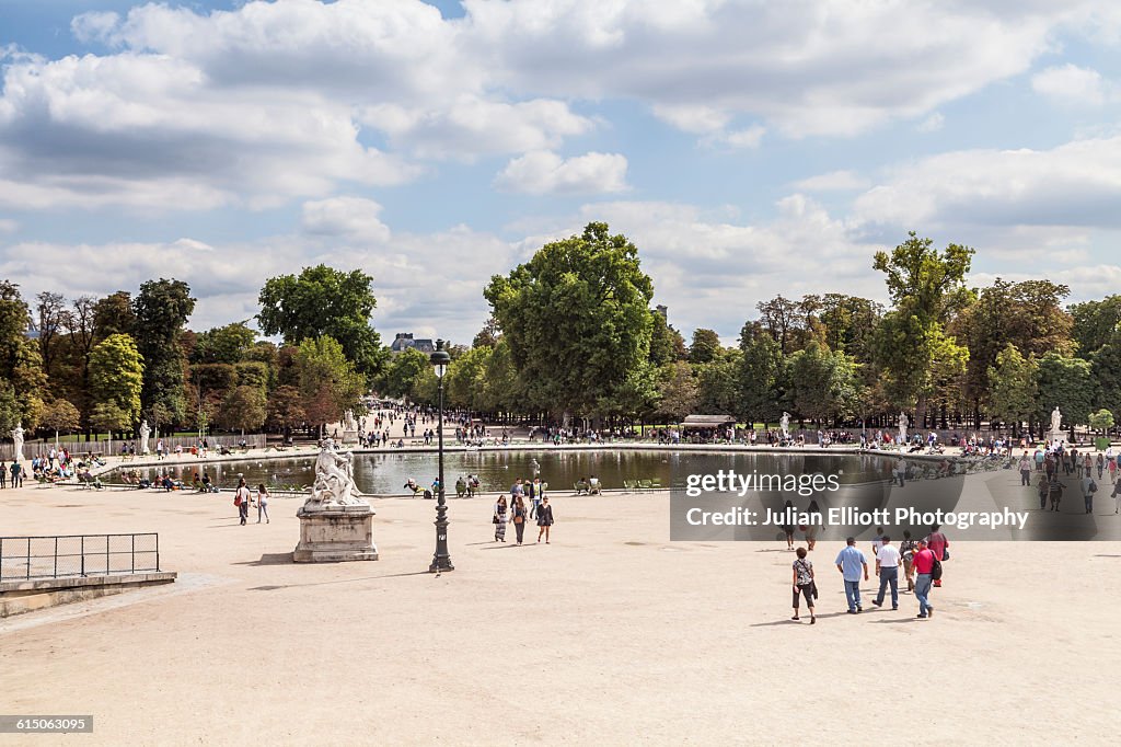 Jardin des Tuileries in Paris, France.
