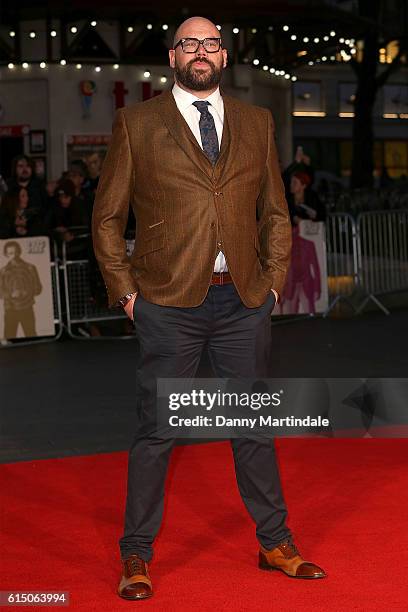 Tom Davis attends the 'Free Fire' Closing Night Gala during the 60th BFI London Film Festival at Odeon Leicester Square on October 16, 2016 in...