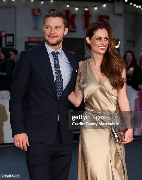 Jack Reynor and Madeline Mulqueen attends the 'Free Fire' Closing Night Gala during the 60th BFI London Film Festival at Odeon Leicester Square on...