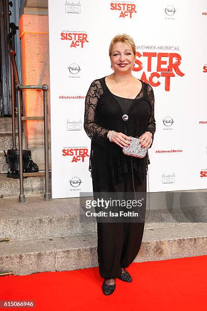 German actress Manon Strache attends the 'Sister Act: The Musical' premiere at Stage Theater on October 16, 2016 in Berlin, Germany.