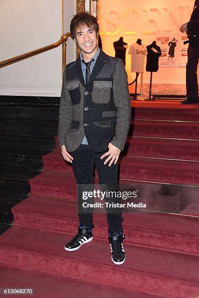 Adrian Salzedo, actor of Disney Channel TV series Violetta attends the 'Sister Act: The Musical' premiere Party at Stage Theater on October 16, 2016...