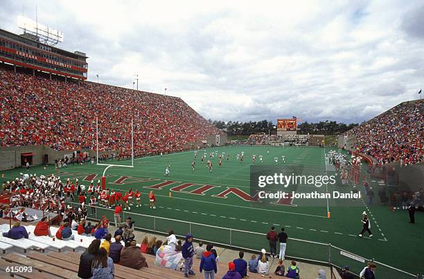 General view of the field during the Big 10 football game between the Michigan State University Spartans and the Indiana Hoosiers at Illinois...