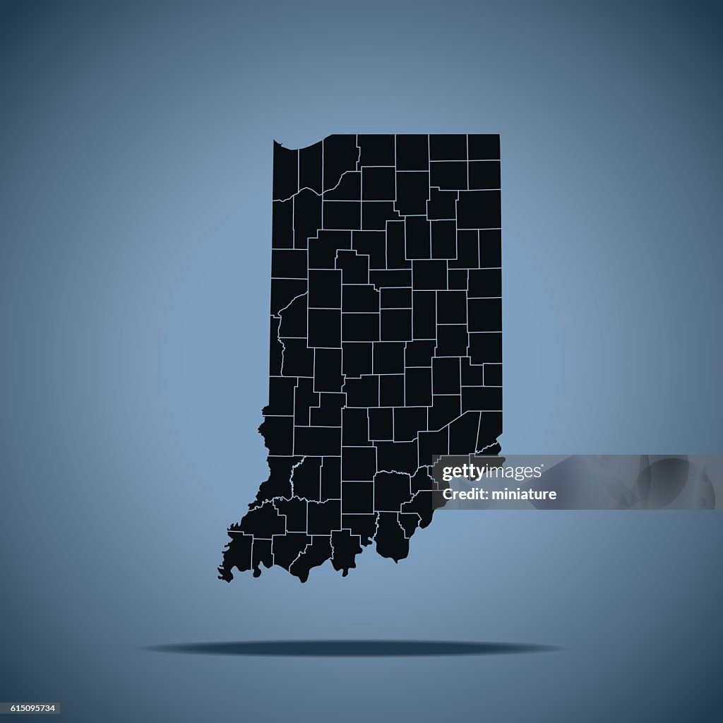 Simple Indianamap Indiana Map High-Res Vector Graphic - Getty Images