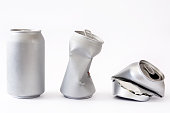 Three silver cans