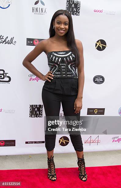 Singer and actress Coco Jones attends Breaking The Chains Foundation and Glitters Magazines first annual fall reception on October 16, 2016 in Los...