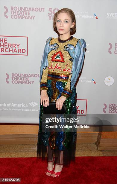 Tavi Gevinson attends the Broadway Opening Night performance press reception for "The Cherry Orchard" at the American Airlines Theatre on October 16,...