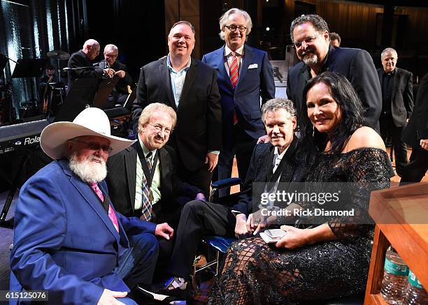 Inductee Charlie Daniels, Duane Allen of The Oak Ridge Boys, inductee Randy Travis and his wife Mary Travis Tony Conway, Kyle Young, and Kurt Webster...