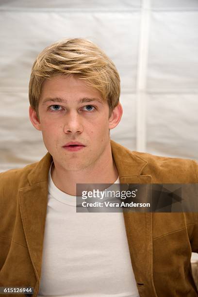 Joe Alwyn at "Billy Lynn's Long Halftime Walk" Press Conference at the Essex House on October 14, 2016 in New York City.