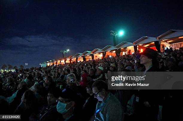 Music fans attend Desert Trip at The Empire Polo Club on October 16, 2016 in Indio, California.