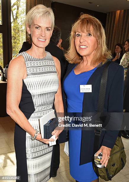 Judy Murray and Eve Pollard attend The 61st Women of the Year lunch and awards 2016 at InterContinental Park Lane Hotel on October 17, 2016 in...