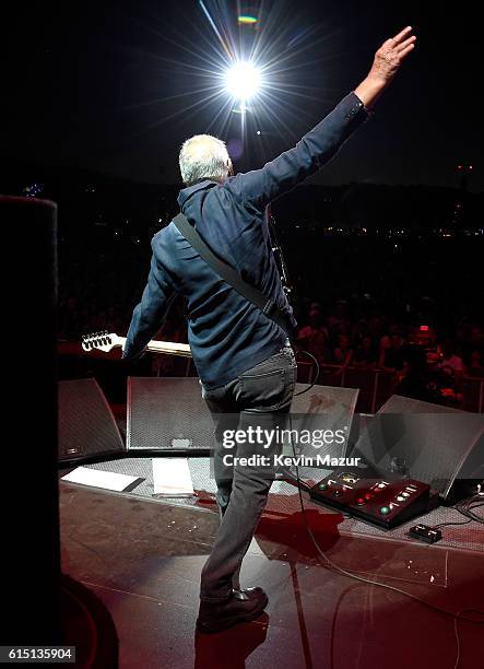 Musician Pete Townshend of The Who performs during Desert Trip at The Empire Polo Club on October 16, 2016 in Indio, California.