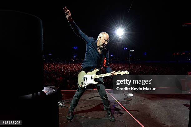 Musician Pete Townshend of The Who performs during Desert Trip at The Empire Polo Club on October 16, 2016 in Indio, California.