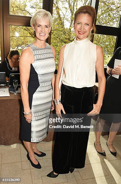 Judy Murray and Katie Derham attend The 61st Women of the Year lunch and awards 2016 at InterContinental Park Lane Hotel on October 17, 2016 in...