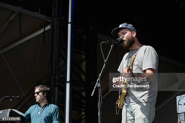 Sam Hopkins and Matthew Iwanusa of Caveman perform live at Austin City Limits Festival at Zilker Park on October 8, 2016 in Austin, Texas.