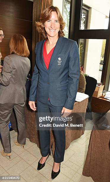 Olympian Katherine Grainger attends The 61st Women of the Year lunch and awards 2016 at InterContinental Park Lane Hotel on October 17, 2016 in...