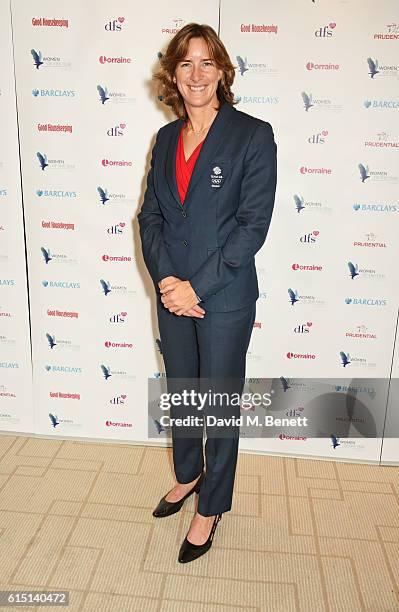 Olympian Katherine Grainger attends The 61st Women of the Year lunch and awards 2016 at InterContinental Park Lane Hotel on October 17, 2016 in...