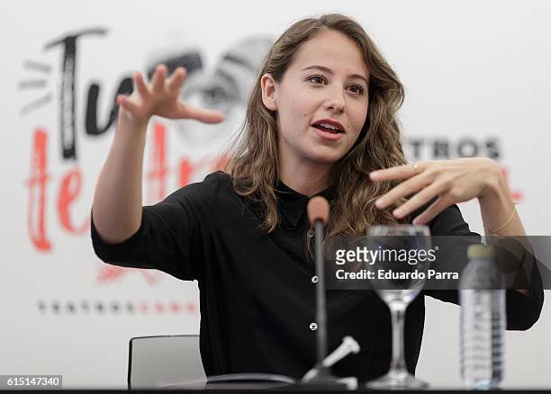 Actress Irene Escolar attends the 'Leyendo Lorca' press conference at Teatros del Canal on October 17, 2016 in Madrid, Spain.