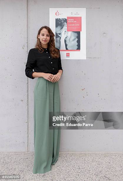 Actress Irene Escolar attends a portrait session at Teatros del Canal on October 17, 2016 in Madrid, Spain.