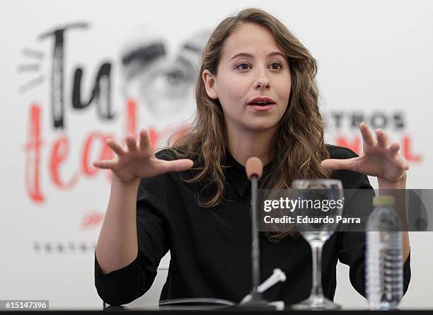 Actress Irene Escolar attends the 'Leyendo Lorca' press conference at Teatros del Canal on October 17, 2016 in Madrid, Spain.