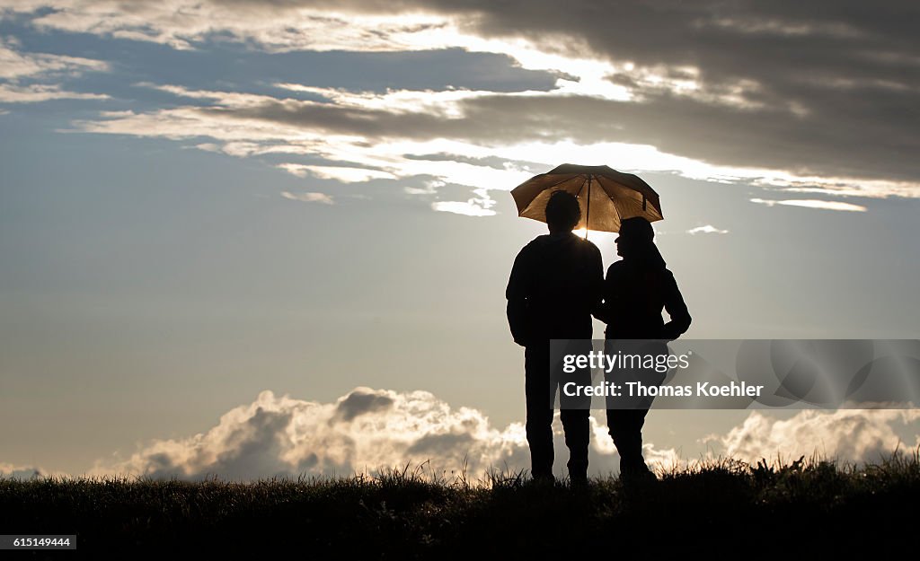 Couple during the evening walk