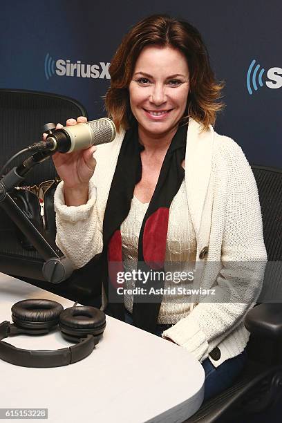 Personality Luann de Lesseps poses for photos during a taping of SiriusXM's 'Radio Andy' at the SiriusXM Studios on October 17, 2016 in New York City.