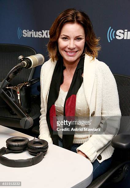Personality Luann de Lesseps poses for photos during a taping of SiriusXM's 'Radio Andy' at the SiriusXM Studios on October 17, 2016 in New York City.
