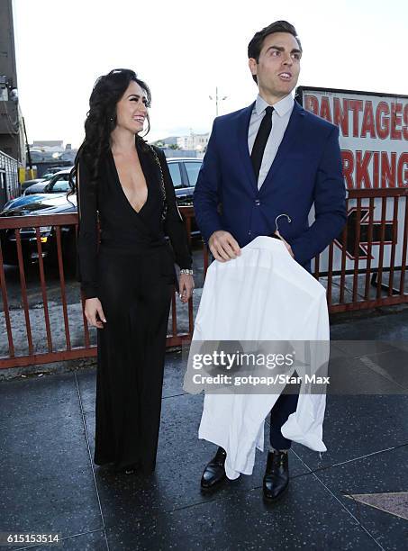 Angelina Mullins and Colt Prattes are seen on October 16, 2016 in Los Angeles, California.