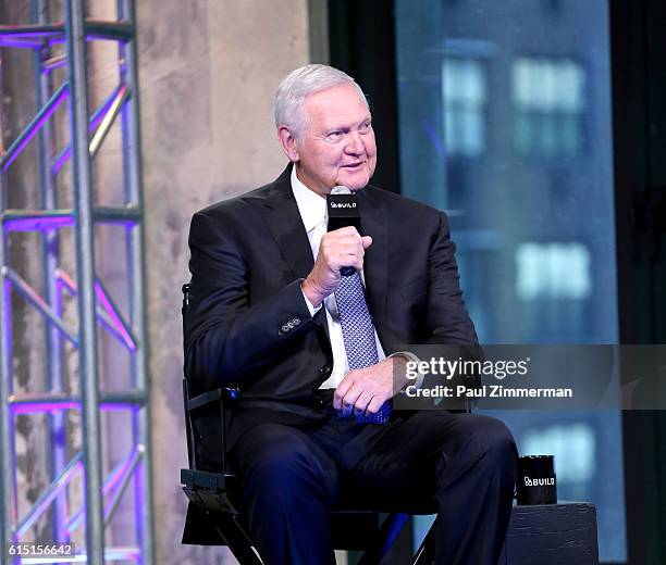 Jerry West attends The Build Series Presents to discuss the Upcoming NBA Season And His Personal Battle With Atrial Fibrillation at AOL HQ on October...