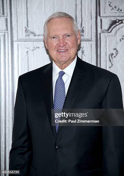 Jerry West attends The Build Series Presents to discuss the Upcoming NBA Season And His Personal Battle With Atrial Fibrillation at AOL HQ on October...