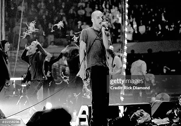 Atlanta Michael Stipe of R.E.M. Performs at The Omni Coliseum in Atlanta, Ga. On November 11, 1995
