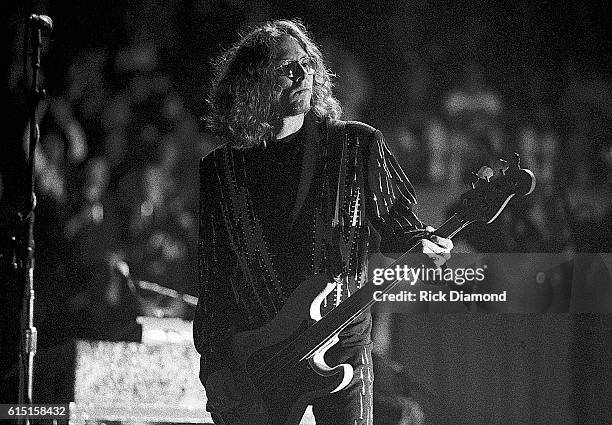 Atlanta Mike Mills of R.E.M. Performs at The Omni Coliseum in Atlanta, Ga. On November 11, 1995