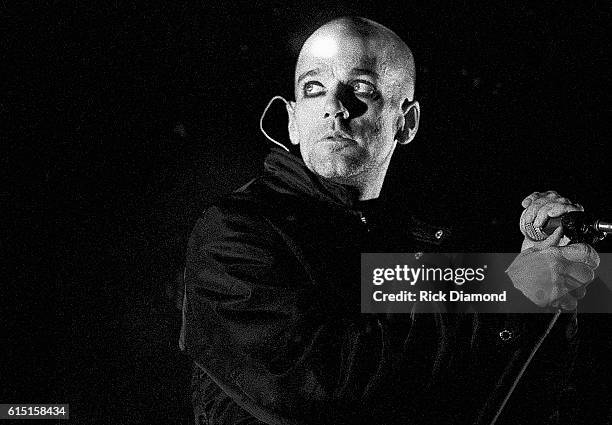 Atlanta Michael Stipe of R.E.M. Performs at The Omni Coliseum in Atlanta, Ga. On November 11, 1995