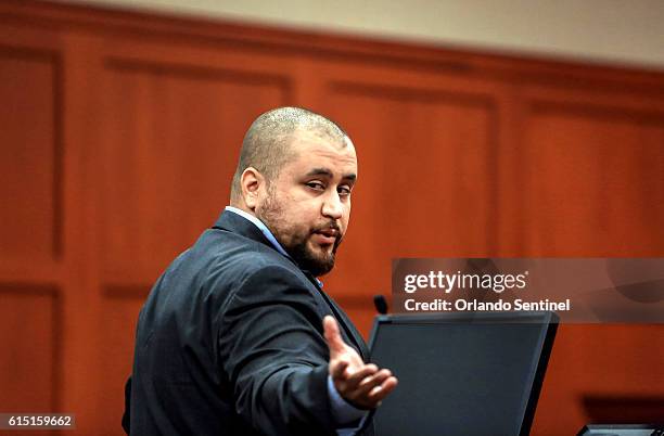 George Zimmerman addresses the court before the sentencing of Matthew Apperson at the Seminole County Criminal Justice Center on Monday morning, Oct....