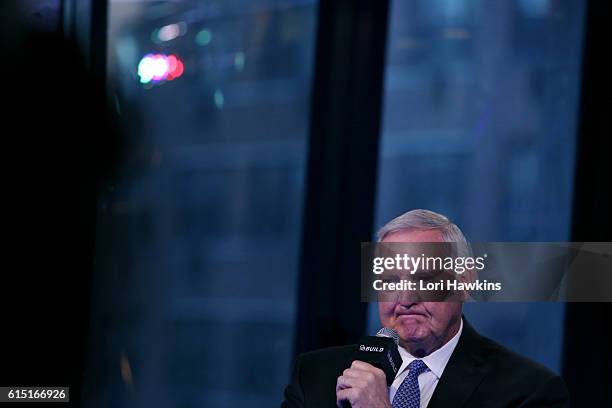 Jerry West discusses the upcoming NBA Season and his personal battle with Atrial Fibrillation at the Build Series at AOL HQ on October 17, 2016 in...