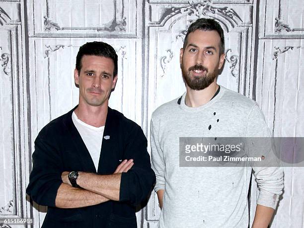 Actor James Ransone and director Ti West attend the Build Series Presents to discuss their Film "In A Valley Of Violence" at AOL HQ on October 17,...