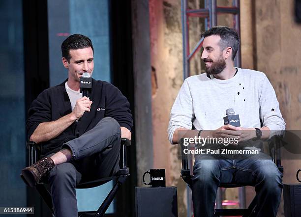 Actor James Ransone and director Ti West attend the Build Series Presents to discuss their Film "In A Valley Of Violence" at AOL HQ on October 17,...