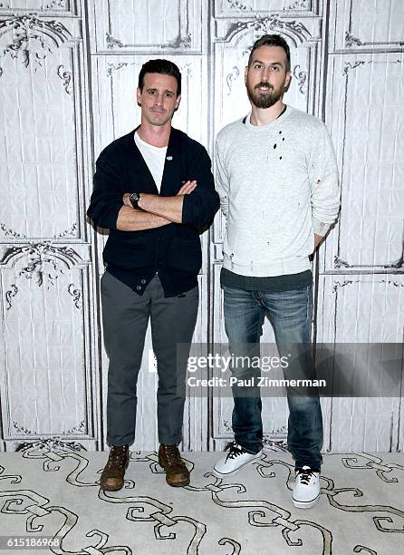 Actor James Ransone and director Ti West attend the Build Series Presents to discuss their Film "In A Valley Of Violence" at AOL HQ on October 17,...