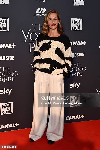 Cecile de France attends "The Young Pope" Paris Premiere at la cinematheque on October 17, 2016 in Paris, France.
