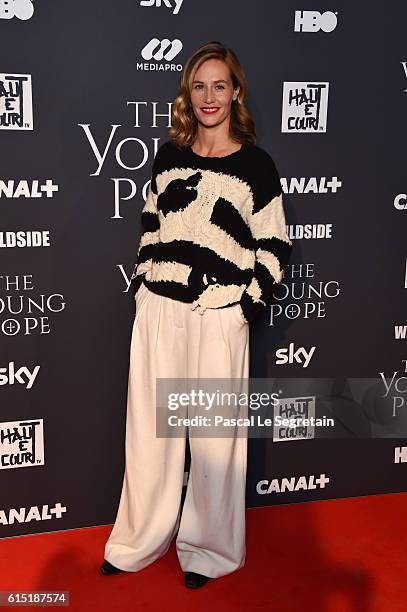 Cecile de France attends "The Young Pope" Paris Premiere at la cinematheque on October 17, 2016 in Paris, France.