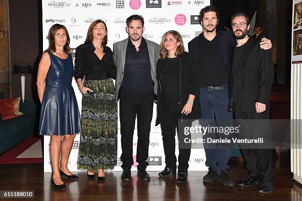 Camilla Nesbitt , Anna Foglietta, Matt Dillon, Francesca Serafini, Gabriele Mainetti and Giordano Meacci attend 'Alice Nella Citta' Jury Dinner...