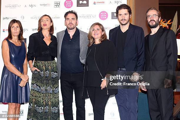 Camilla Nesbitt , Anna Foglietta, Matt Dillon, Francesca Serafini, Gabriele Mainetti and Giordano Meacci attend 'Alice Nella Citta' Jury Dinner...