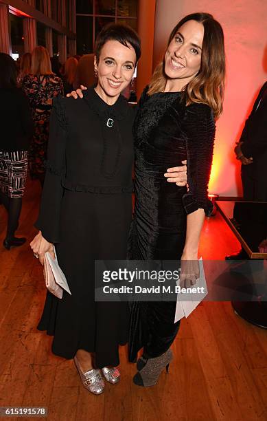 Amanda Abbington and Melanie Chisholm attend the Red Women Of The Year Awards in association with Clinique at The Skylon on October 17, 2016 in...