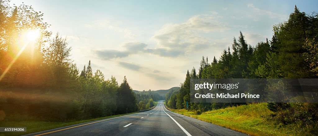 Rural highway, Vermont, USA