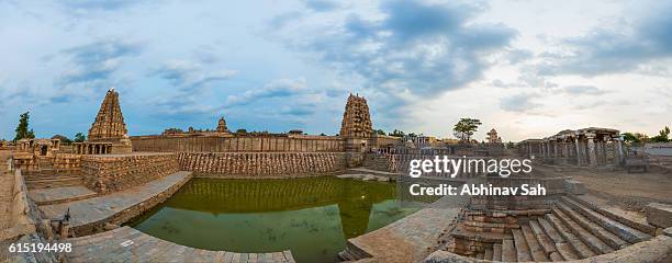virupaksha temple panorama - hampi stock pictures, royalty-free photos & images