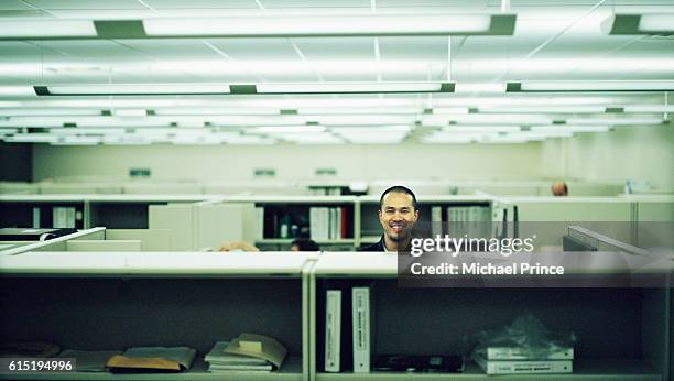 Man Working In Cubicle Office Cubicle Asian Photos and Premium High Res Pictures - Getty Images